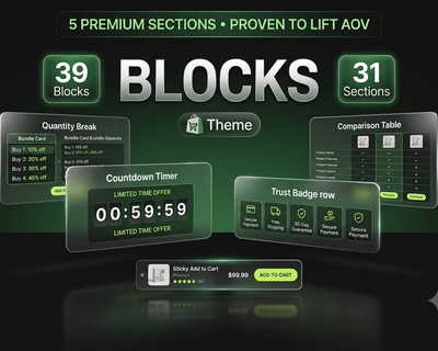 Conversion Blocks Pack (5 premium sections proven to lift AOV)