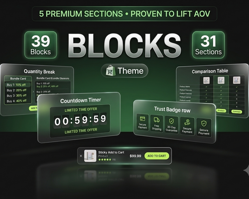 Conversion Blocks Pack (5 premium sections proven to lift AOV)